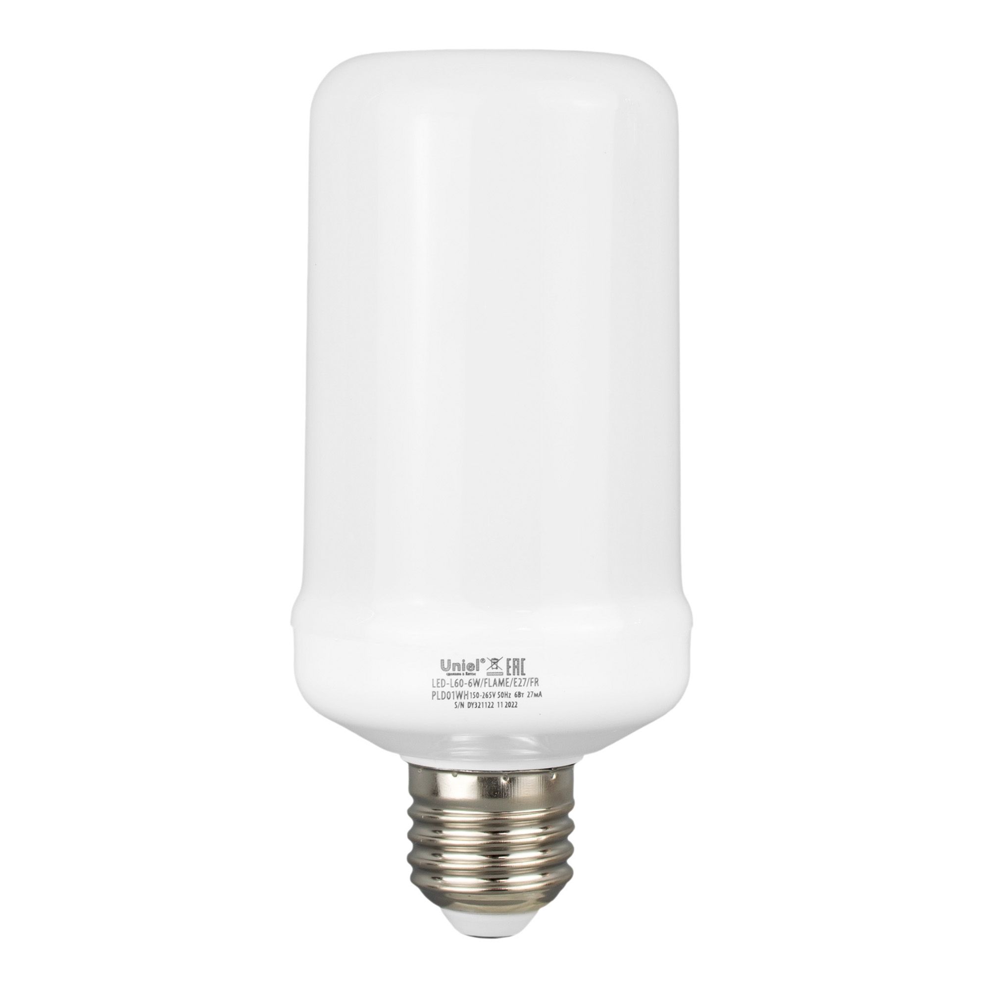 Лампа светодиодная декоративная матовая ТМ Uniel L60 6W E27 FR PLD01WH