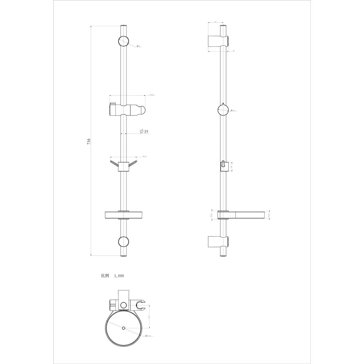 Душевая стойка Lemark LM8105C 750 мм
