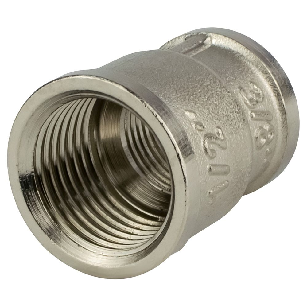 Муфта переходная латунь 1/2"х3/8" ВР/ВР