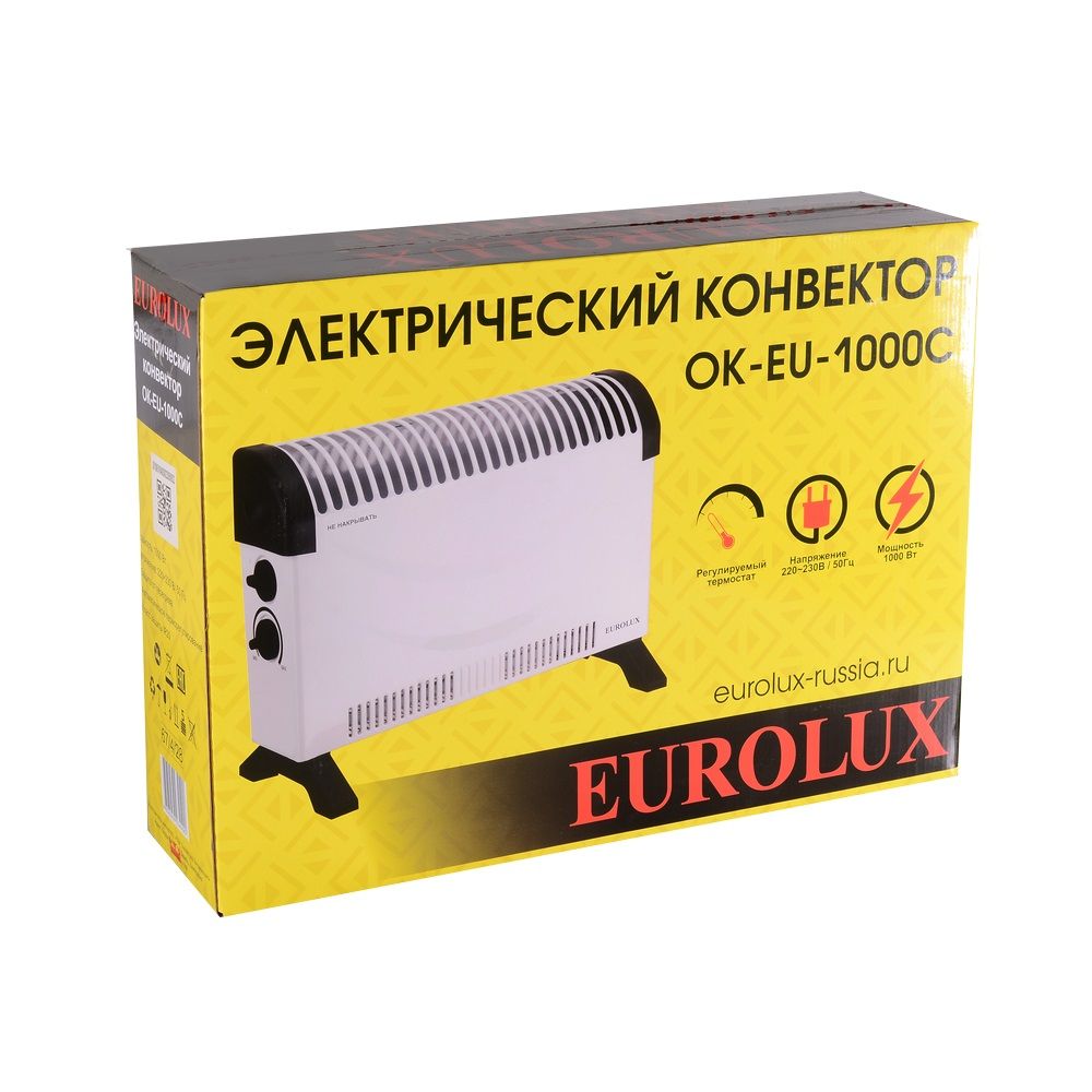 Конвектор ОК-EU-1000C Eurolux 2реж. 0.5/1 кВт 550х136х327 мм