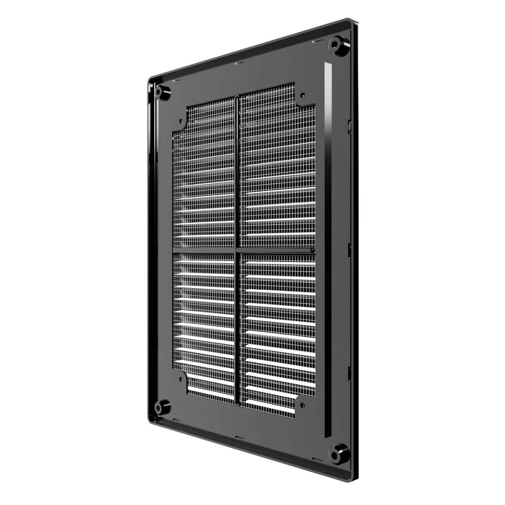 Решетка вентиляционная Era 1825Р Black 185х255 мм черная