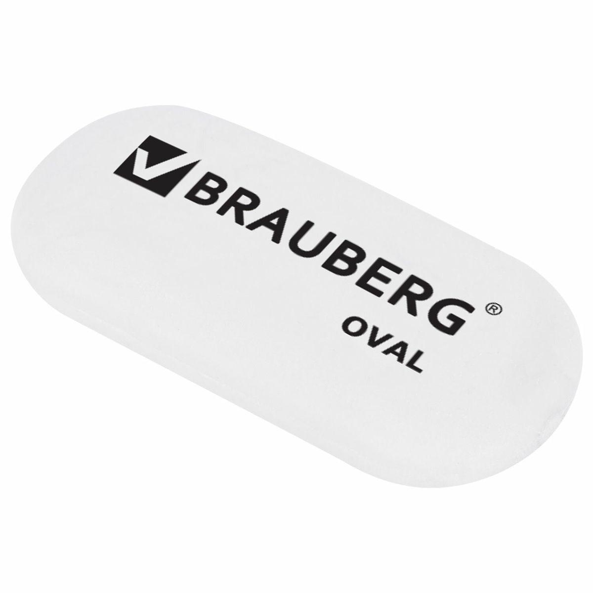 Ластик Brauberg 55х23х10 мм белый, овальный