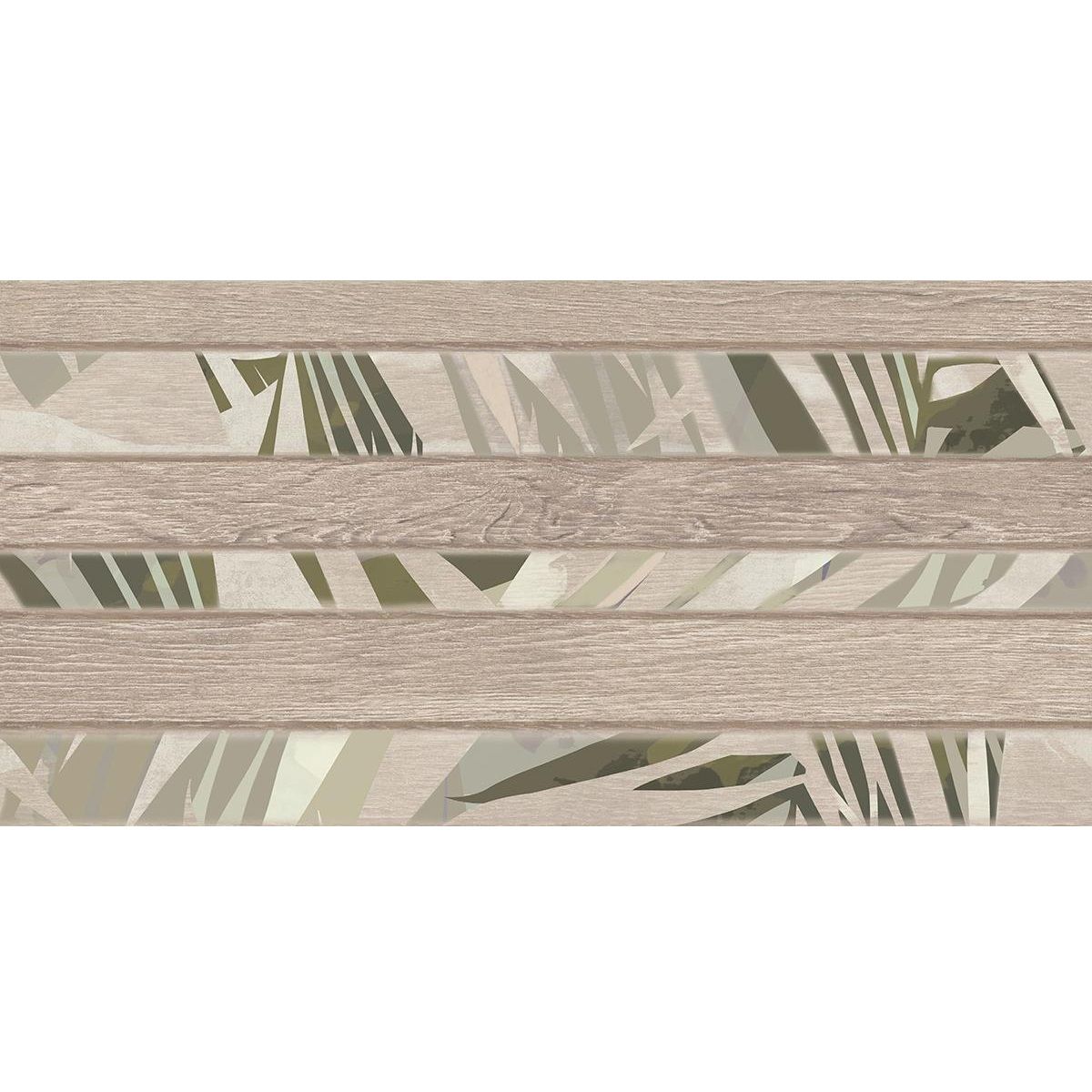 Плитка настенная Azori Desert Struttura 31,5x63 cм бежевая листья и дерево 1,79/1,59 м2