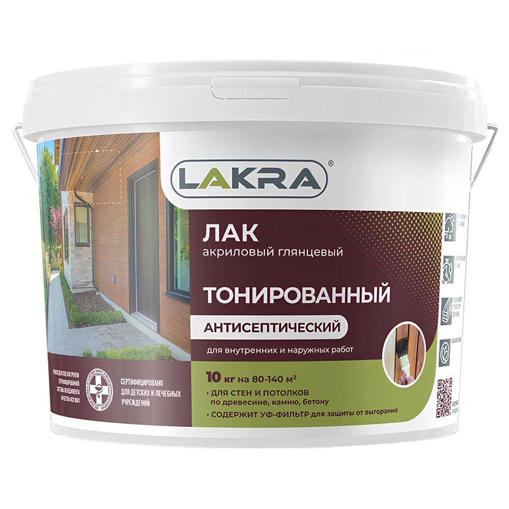 Лак тонированный Лакра бесцветный 10 кг