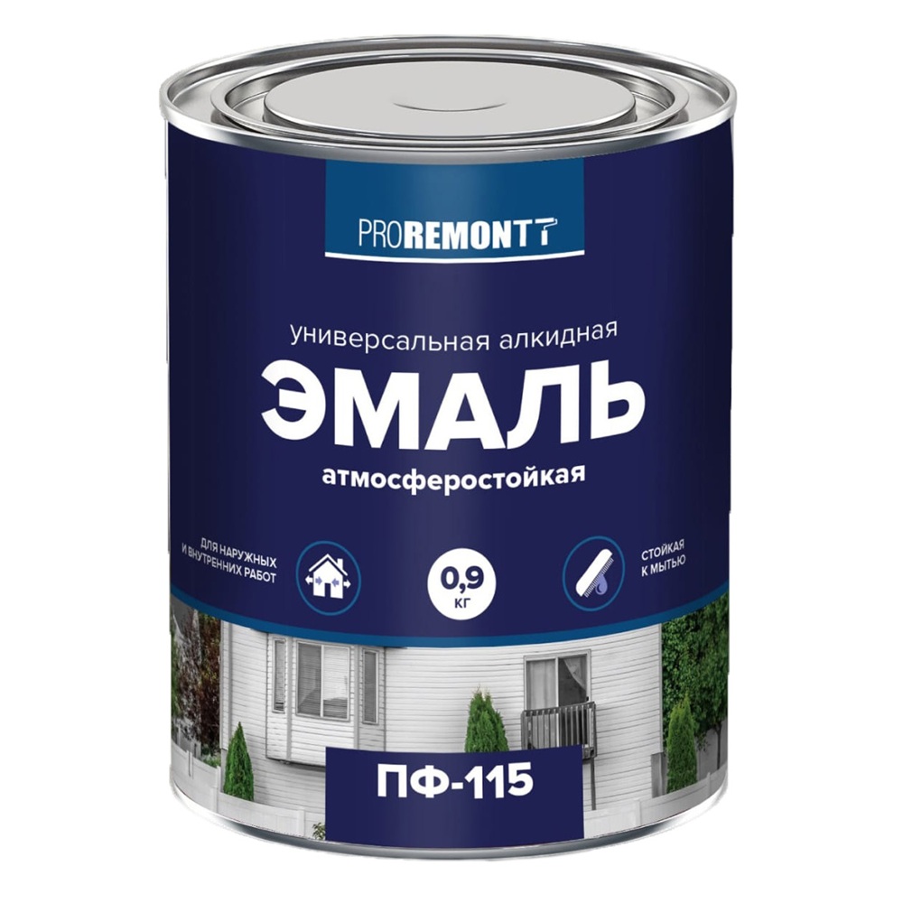 Эмаль ПФ-115 PROREMONTT Серый RAL 7004 0,9кг Л-С (10)