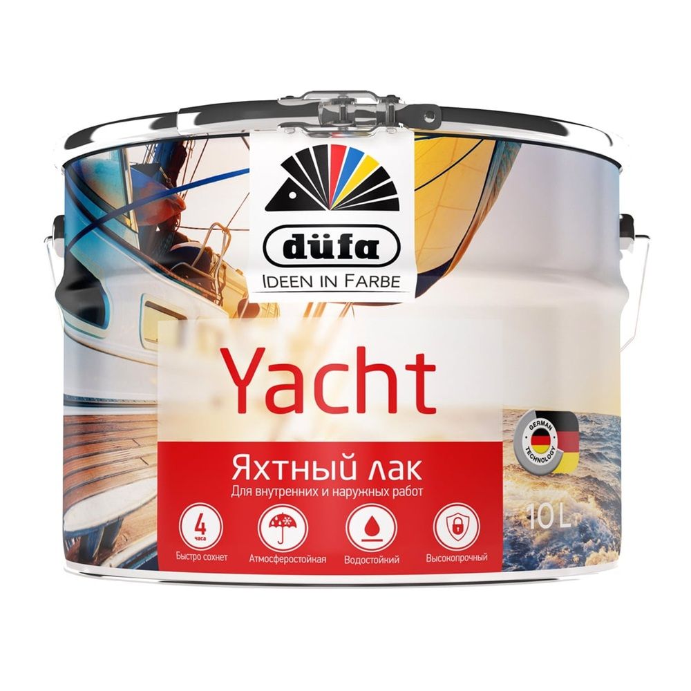Лак YACHT яхтный полуматовый 10л