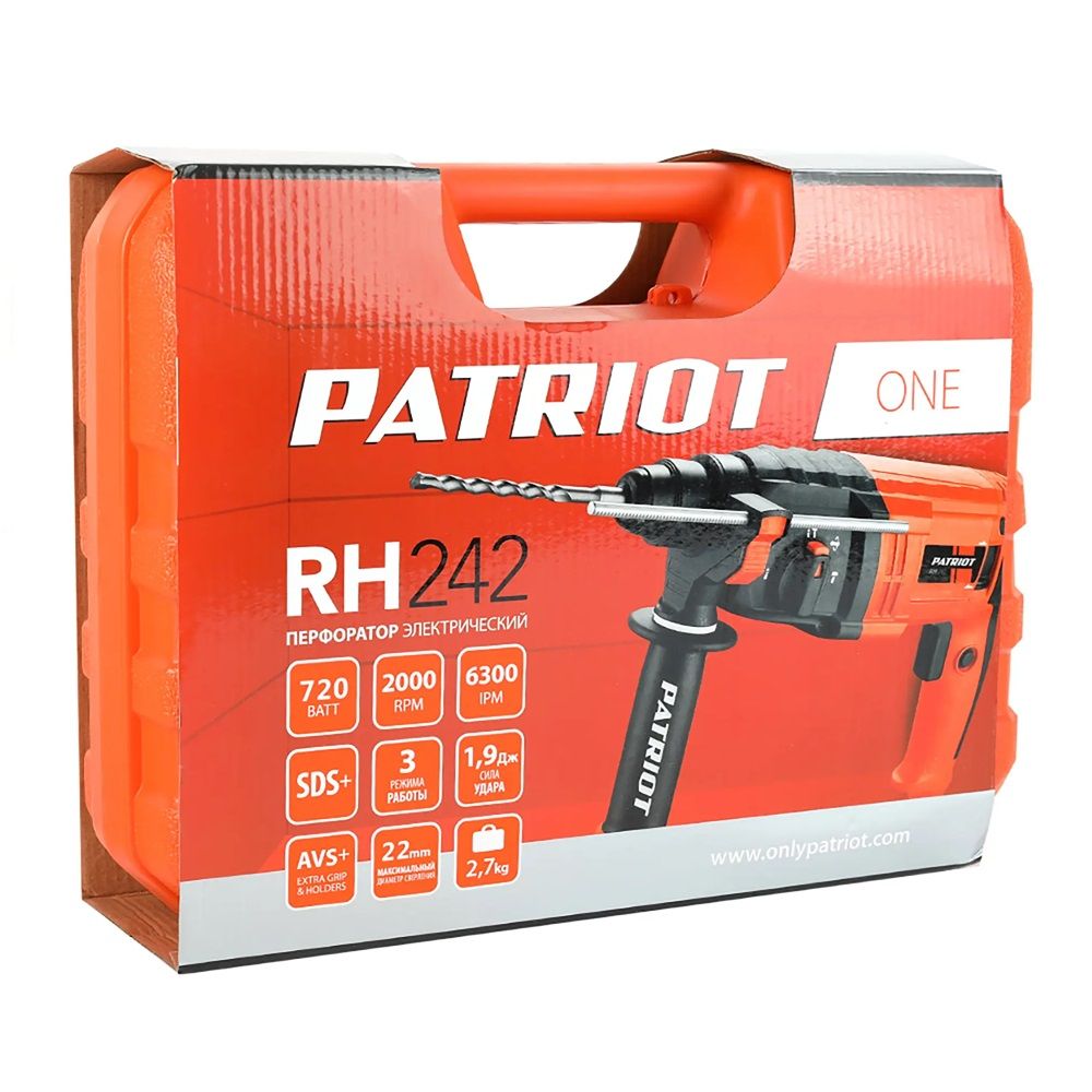 Перфоратор Patriot RH 242 720Вт 1,9 Дж